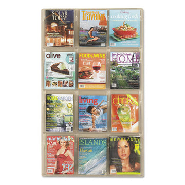 Safco® Reveal Clear Literature Displays, 12 Compartments, 30w X 2d X 49h, Clear freeshipping - TVN Wholesale
